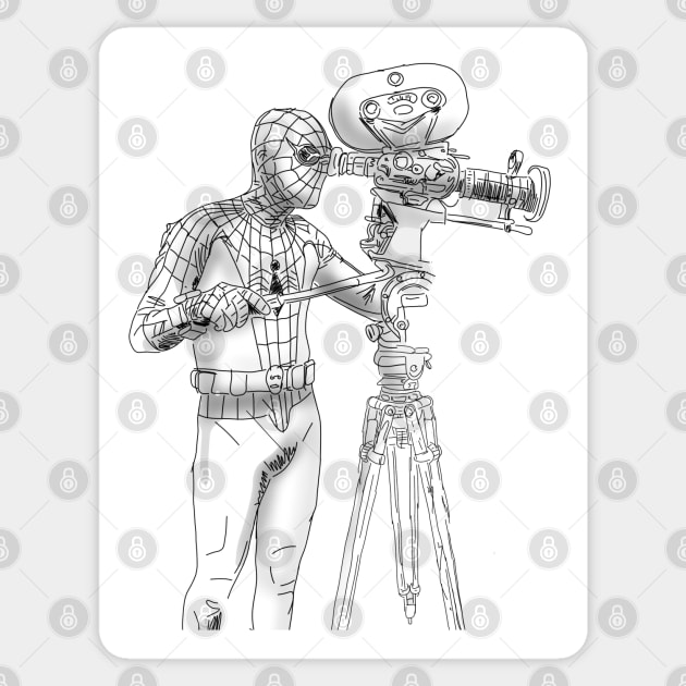 Spidermatographer Sticker by 51Deesigns